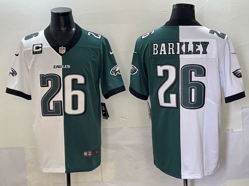 Men Philadelphia Eagles #26 Barkley green white Nike Limited NFL 2025 Jersey style 08